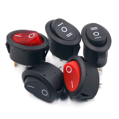 KCD7 công tắc hình bầu dục 2 chân 2 bánh răng 3 chân 3 bánh răng ấm đun nước điện loại thuyền công tắc nguồn công tắc loại thuyền dây cầu chì