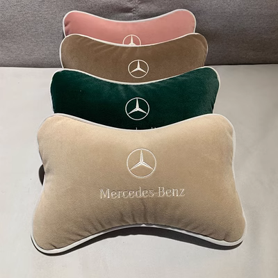 gối tựa đầu Gối tựa đầu ô tô Mercedes-Benz, gối kê cổ, gối cao su non, loại A, loại G, C200L, loại E, loại S, gối ô tô logo, đệm dùng trên ô tô gối tựa đầu oto cao cấp gối tựa đầu cao su non