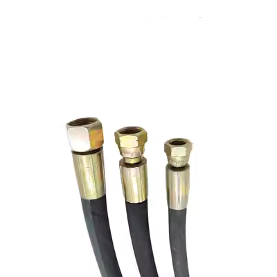 máy nén khí 12v Ống dầu cao áp lắp ráp thủy lực ống thép bện ống thép chịu được nhiệt độ cao và áp suất cao ống cao su máy xúc chế biến tùy chỉnh bố thắng xe tải máy bơm hơi mini 12v