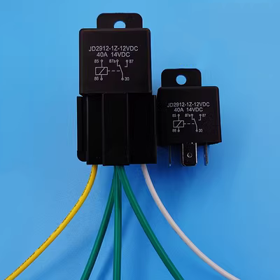 ký hiệu rơ le nhiệt Rơle ô tô 40a 12V24v60V đèn pha điều hòa không khí điều hướng 4 chân 5 chân thường mở rơle đóng thường có đế dây rơ le thời gian rơ le thời gian omron