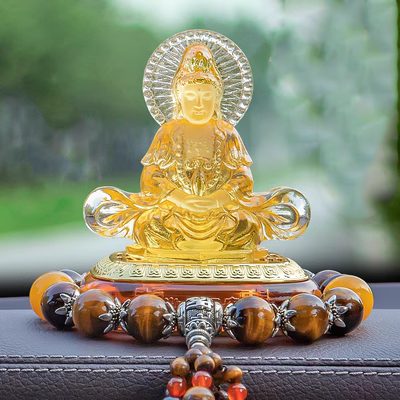 Phụ kiện nội thất ô tô mới, nước hoa ô tô, tượng Quan Âm Bồ Tát, an tâm, sản phẩm trang trí nam cao cấp nước hoa xe hơi kẹp cửa gió
