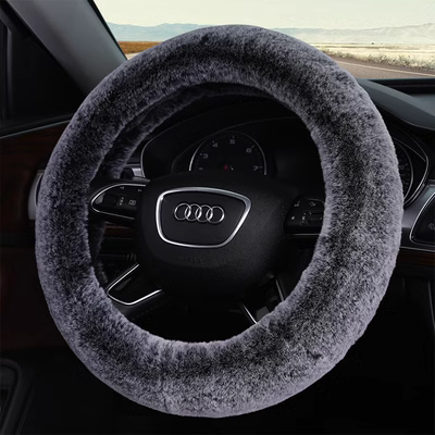 sparco chinh hang Giả Rex Thỏ Tóc Vô lăng Xe hơi Che tay lái Mùa đông Ngắn Sang trọng Nam và Nữ Phổ thông Thời trang Hàn Quốc Tay cầm dễ thương bọc vô lăng fortuner bọc vô lăng xe tải