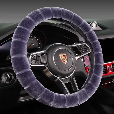 Ô tô bọc vô lăng len lông cừu ngắn mùa đông bọc tay cầm phổ quát Volkswagen Sagitar Maiteng Yinglang Yi Baolai Lingdu khâu da vô lăng bao da vô lăng