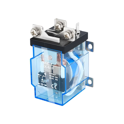 PUQELE phổ rõ ràng JQX-60F-1Z điện từ trung gian tiếp sức mạnh AC220v AC 12v24v 60A rơ le nhiệt điện tử