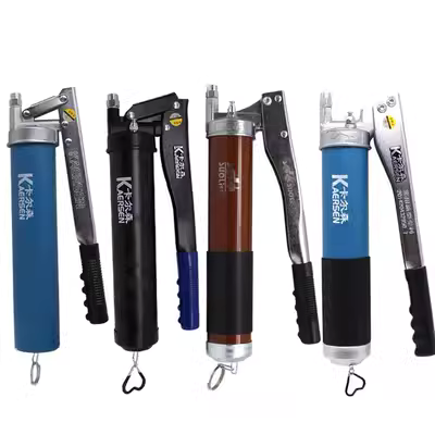 Súng mỡ bằng tay loại dây kéo loại sâu bướm bơ bom đặc biệt dầu áp suất cao máy đào súng mỡ đầu bơm mỡ đầu kẹp bơm mỡ