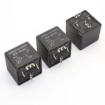 JD2912-1H-12VDC80A Rơle ô tô PCB Pin mô-đun điện tử ô tô chuyên dụng 12V24V ký hiệu rơ le nhiệt rơ le nhiệt độ
