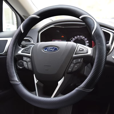 Ford Focus Sharp World Wing Tiger Mondeo Fu Ruisi Carnival dễ thương Hàn Quốc bọc vô lăng ô tô bốn mùa vô lăng ô tô dây curoa ô tô