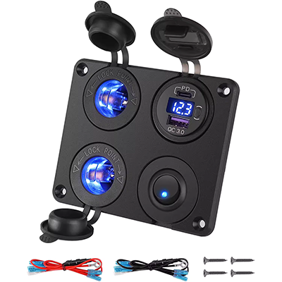 12V24V đa năng gắn trên ô tô USB lắp ráp bật lửa châm thuốc lá đánh lửa lấy điện xe nâng máy xúc xúc lật ô tô lớn dây cao áp ô tô Hệ thống đánh lửa có bộ chia điện