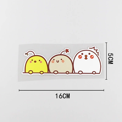 YJZT Dán Xe Hơi Hình Chim Dễ Thương Anime Hoạt Hình Bao Phủ Miếng Dán CS40107 tem xe oto 4 chỗ