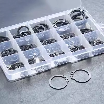 bình khí nén mini Trục bộ vòng tròn 65 mangan thép bên ngoài trục thẻ giữ lại vòng trục thẻ rãnh vòng chụp trục trang trí gia đình M5-25 máy bơm hơi máy nén khí