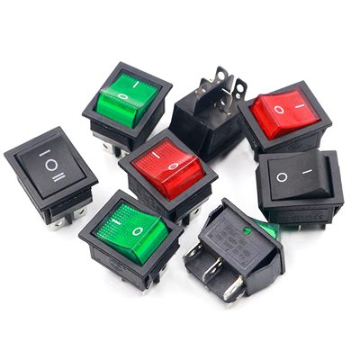 KCD4 thuyền công tắc thuyền công tắc đính đá nút nguồn 31X25mm 4 6 chân đỏ xanh đen 16A250V công tắc ô tô