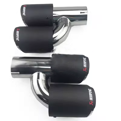 ống xả đoạn giữa kia morning Mới H-loại đánh bóng mờ xe sửa đổi sợi carbon kép ra phổ thông mô hình đuôi Bò Cạp cổ họng tùy chỉnh một cao su treo ống xả cao su treo ống xả