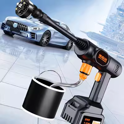 Không Dây Máy Rửa Xe Áp Lực Cao Mạnh Mẽ Súng Bắn Nước Hộ Gia Đình Cao Cấp Sạc Di Động Máy Bơm Nước Vệ Sinh Máy Công Cụ hiện Vật súng bọt tuyết súng máy rửa xe