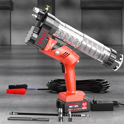 máy bơm mỡ Delixi điện súng mỡ máy đào chuyên dụng 24 v pin lithium hoàn toàn tự động mới tiếp nhiên liệu máy bơ áp suất cao bơm mỡ bò máy bơm mỡ bằng khí nén