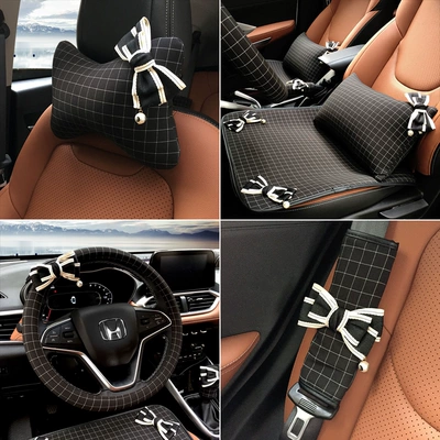 Nữ Nhật Bản Ngọc Ngọc Ngọc Bows Bow Bow Reemview Set Potes Handbarbares Set Set Nội bộ trang trí nội bộ vô lăng carbon bọc vô lăng xe ô tô