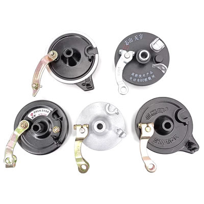 trống phanh ô tô Cụm phanh tang trống phía trước xe đạp điện, phanh giãn nở, thiết bị phanh phanh hai bánh đơn giản, tang trống nhỏ phổ thông chống mài mòn 80 phanh trống phanh tang trống xe ô tô