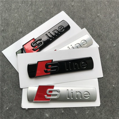 logo các hãng xe ô tô Hình dán xe Audi Sline hình lá A3Q3Q7Q2L thay đổi trang trí phụ kiện Q5L A6L nhãn phụ A4L đặc biệt logo các hãng xe oto miếng dán phản quang ô tô