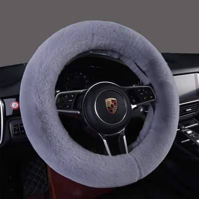 Xe hơi Che vô lăng mùa đông Thỏ sang trọng Ford Focus Mới Focus Mondeo Wing Tiger Carnival Wing Bo khâu vô lăng bọc vô lăng cao cấp