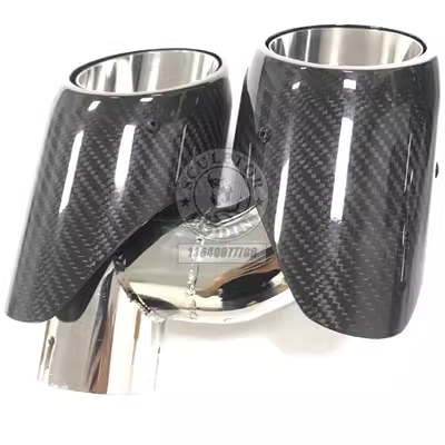 pô 2 ống xả Ống xả bằng sợi carbon được bao quanh hoàn toàn loại H phù hợp cho Toyota Asia Dragon Ruiz, BMW 3 Series và Porsche. ống xả ô tô cấu tạo ống xả giảm thanh