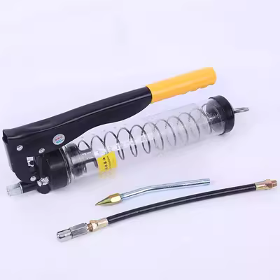máy bơm mỡ bằng khí nén Dây kéo trong suốt loại hướng dẫn sử dụng súng mỡ sâu bướm bơ áp suất cao thanh áp lực đơn và đôi máy đào dầu bơm mỡ khí nén súng bơm mỡ bằng điện
