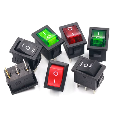 Hình Thuyền Công Tắc KCD1-101 Điện Làm Nóng Chảo Nước Cân Điện Tử Hình Thuyền Đính Đá Nút Nguồn 2 Chân 4 Chân cầu chì 10a