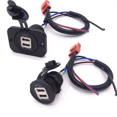 Sửa đổi ô tô Giao diện USB Bộ sạc LIGHTER BASE BASE CÔNG NGHIỆP BẮT ĐẦU THAY ĐỔI Thay thế xe USB Sửa đổi cầu chì ống thủy tinh cầu chì 3 pha