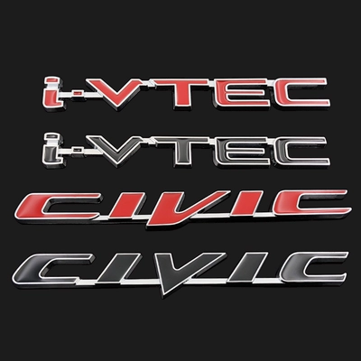 Honda Civic Civic English Laballing Tail Hộp thầu xe bay IVTEC Chữ chuẩn Benchmark kim loại sửa đổi logo decal xe hơi tem xe oto 4 chỗ