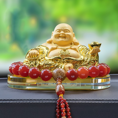 Tượng phật di lặc tượng phật để xe ô tô đồ chơi ô tô sáp thơm ô tô