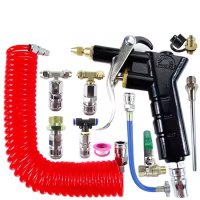 Xe tải rơ moóc cỡ lớn súng thổi bụi gắn trên xe súng thổi bình xăng ô tô xe tải ống dẫn khí van khí súng nối ba chiều súng hút bụi dùng khí nén súng thổi bụi khí nén
