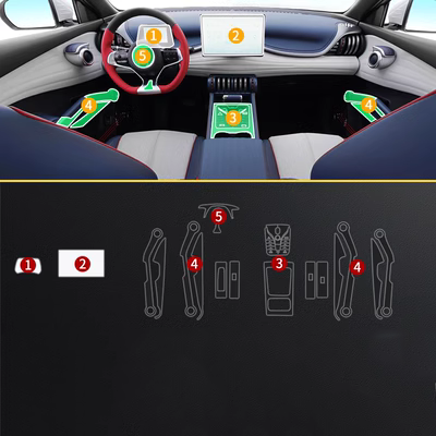 BYD Yuan Plus Màng nội thất đặc biệt -Bộ điều khiển màng được điều chỉnh màng bảo vệ Màng vè che mưa fadil gạt mưa ô tô loại nào tốt