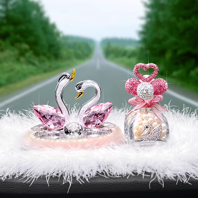 Đồ trang trí xe hơi phong cách nữ thần pha lê thiên nga phụ kiện nội thất ô tô bảng điều khiển ô tô trang trí xe hơi cao cấp sáng tạo nước hoa treo xe ô tô